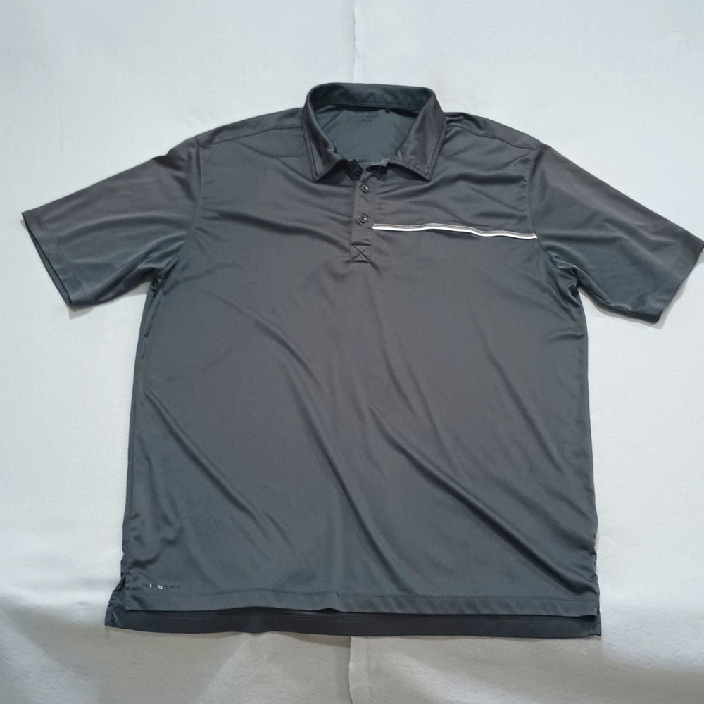 PING Sensorcool Men's Moisture Wicking Golf Polo Shirt Gray XL Short Sleeve
